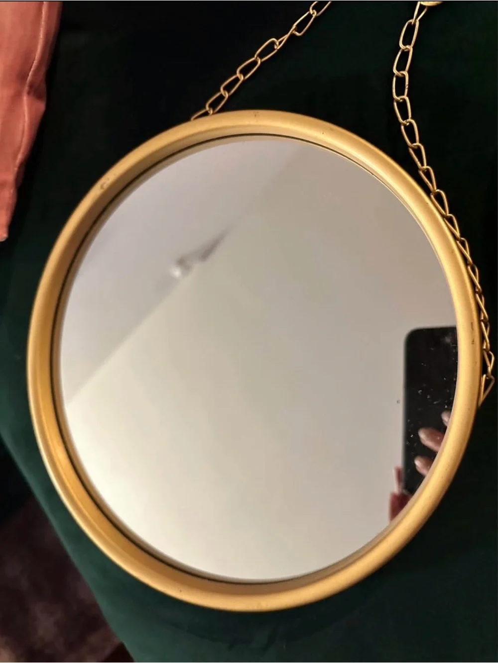 Gold Round Hanging Wall Mirrors - Set of 3